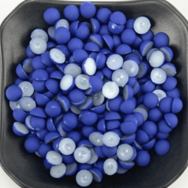 Sundaylace Creations & Bling Resin Gems 8mm Navy Blue Matte 8mm MATTE Pearl Mini Rivoli, Glue on, Resin Gems *Sold in sets of 4 gems