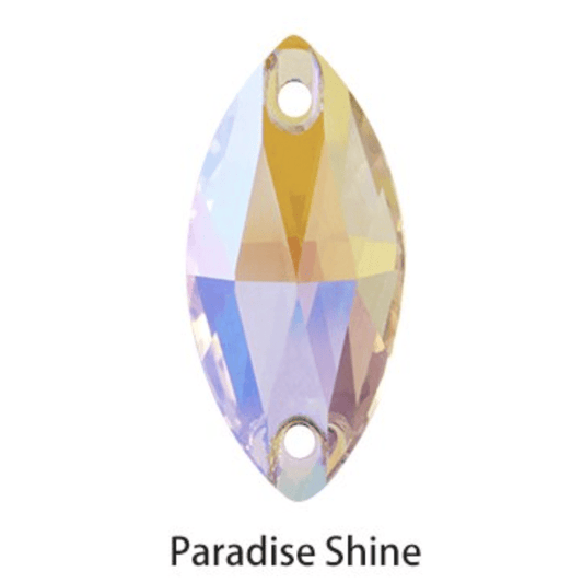 Sundaylace Creations & Bling Fancy Glass Gems 9*18mm Paradise Shine *Light Yellow AB, sew on, Fancy Glass Gem