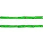 Sundaylace Creations & Bling Bugles Beads BUGLES Twisted Silver Lined Green,  #3