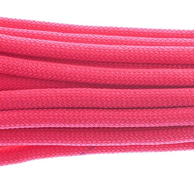 Sundaylace Creations & Bling Basics Hot Neon Pink Craft Paracord 16ft (4.8m) 4mm White Beaded Lanyard Rope John Beads Basics