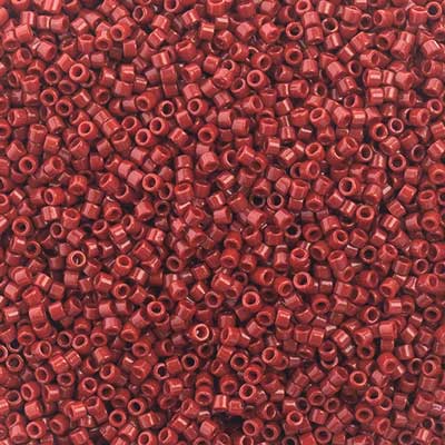 Sundaylace Creations & Bling Delica Beads Delica 11/0 Duracoat Opaque Dyed Dusty Red (2354v)