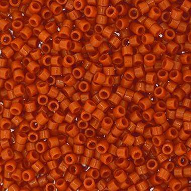 Sundaylace Creations & Bling Delica Beads Delica 11/0 Duracoat Opaque  Dyed Pumpkin Orange (2108v)
