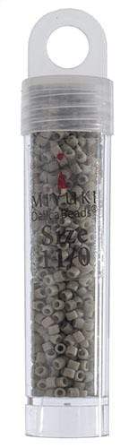 Sundaylace Creations & Bling Delica Beads Delica 11/0 Frosted Glazed Grey Matte (2282v)