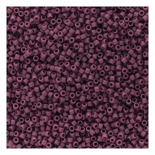 Sundaylace Creations & Bling Delica Beads Delica 11/0 Frosted Glazed  Purple Mulberry Matte (2295v)