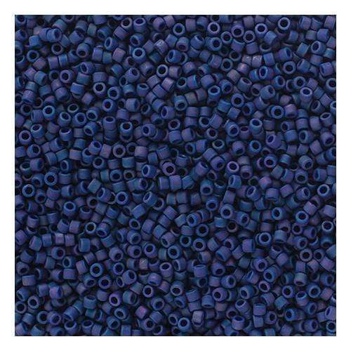 Sundaylace Creations & Bling Delica Beads Delica 11/0 Frosted Glazed  Rainbow Blue Indigo Matte AB (2319v)