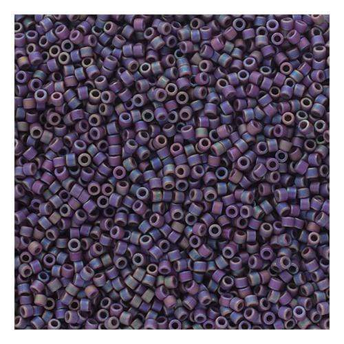 Sundaylace Creations & Bling Delica Beads Delica 11/0 Frosted Glazed  Rainbow Purple Matte AB (2322v)