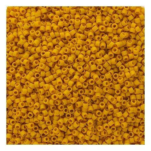 Sundaylace Creations & Bling Delica Beads Delica 11/0 Frosted Glazed  Yellow Canary Matte (2284v)