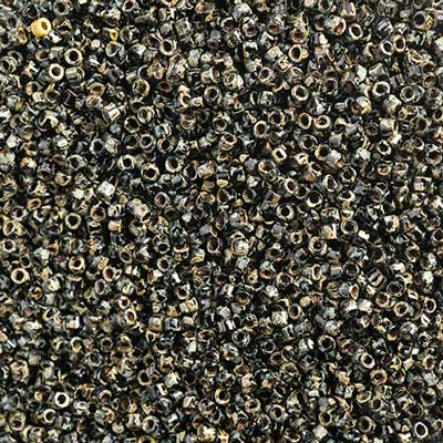 Sundaylace Creations & Bling Delica Beads Delica 11/0 Picasso Opaque Smoky Black (2261v)