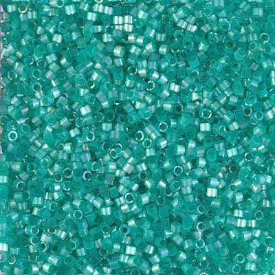 Sundaylace Creations & Bling Delica Beads Delica 11/0 RD Aqua Green AB Silk Inside Dyed (1869v)