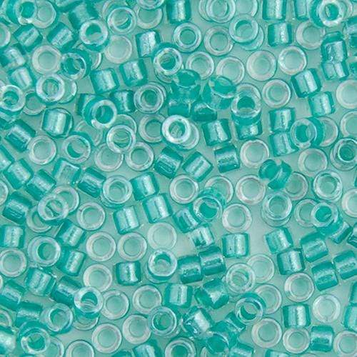 Miyuki Delica Beads Delica 11/0 RD Aqua Green Sparkle Crystal Lined (0904v)