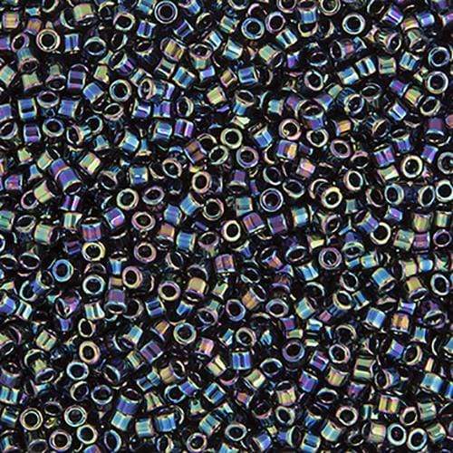 Sundaylace Creations & Bling Delica Beads Delica 11/0 RD Black AB (0005v)