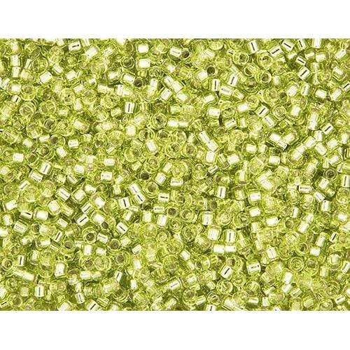 Sundaylace Creations & Bling Delica Beads Delica 11/0 RD Chartreuse  Silver Lined (0147v)