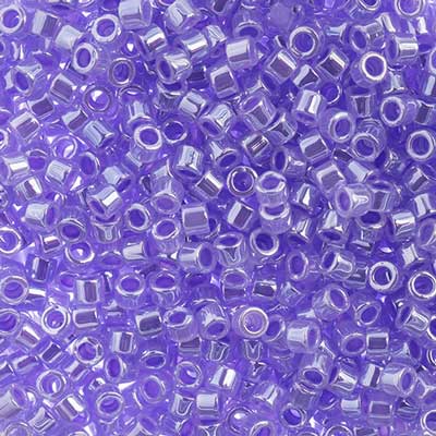 Sundaylace Creations & Bling Delica Beads Delica 11/0 RD Crystal Purple Ceylon Lined-Dyed (0249v)
