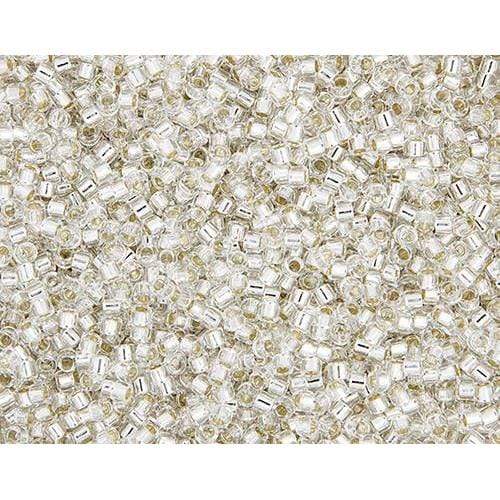Sundaylace Creations & Bling Delica Beads Delica 11/0 RD Crystal  Silver Lined (0041v)