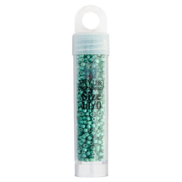 Sundaylace Creations & Bling Delica Beads Delica 11/0 RD Dark Green Mint Galvanized-Dyed Semi-Matte (1182v) *Metallic