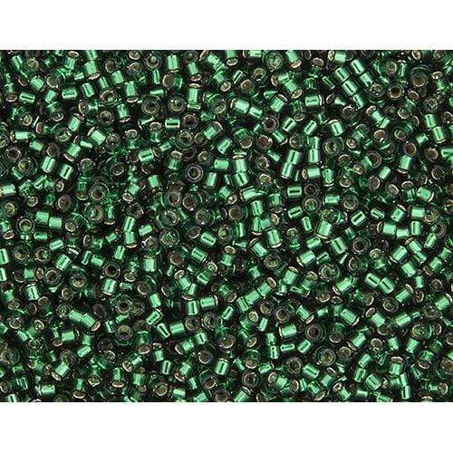 Sundaylace Creations & Bling Delica Beads Delica 11/0 RD Dark Green Silver Lined (0148v)