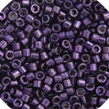 Sundaylace Creations & Bling Delica Beads Delica 11/0 RD Dark Purple Opaque Nickel Plated Dyed *Metallic* (0464v)