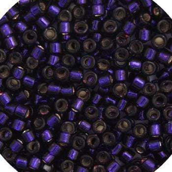 Sundaylace Creations & Bling Delica Beads Delica 11/0 RD Dark Purple Silver Lined-Dyed (0609v)