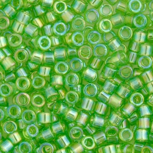Miyuki Delica Beads Delica 11/0 RD Green AB Transparent AB (1246v)