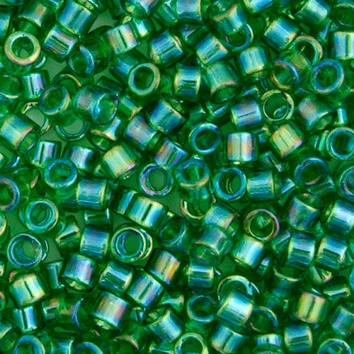 Miyuki Delica Beads Delica 11/0 RD Green Transparent AB (0152v)
