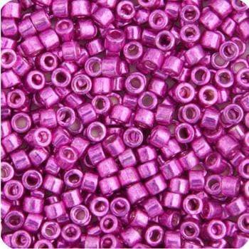 Sundaylace Creations & Bling Delica Beads Delica 11/0 RD Hot Pink  Opaque Glavanized-Dyed Metallic (0425v)