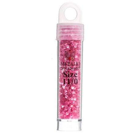 Sundaylace Creations & Bling Delica Beads Delica 11/0 RD Light Carnation AB Silk Inside Dyed (1875v)