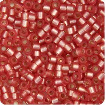 Sundaylace Creations & Bling Delica Beads Delica 11/0 RD Light Cranberry Red  Semi-Matte Dyed (0687v)