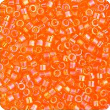 Sundaylace Creations & Bling Delica Beads Delica 11/0 RD Light Orange Transparent AB