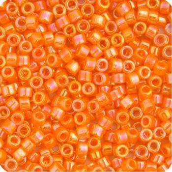 Sundaylace Creations & Bling Delica Beads Delica 11/0 RD Orange Mandarin  Opaque AB (1573v)