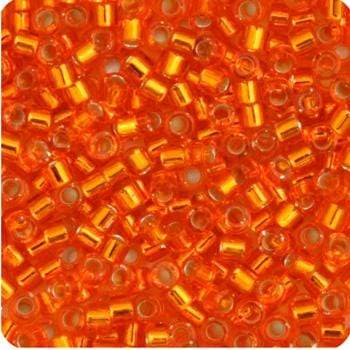 Sundaylace Creations & Bling Delica Beads Delica 11/0 RD Orange  Silver Lined (0045v)