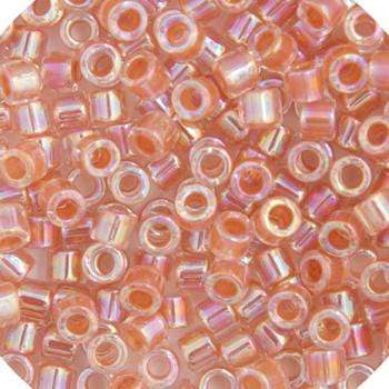Sundaylace Creations & Bling Delica Beads Delica 11/0 RD Peach AB Lined-Dyed (0054v)