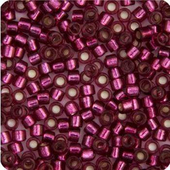 Sundaylace Creations & Bling Delica Beads Delica 11/0 RD Raspberry Silver Lined-Dyed (1342v)
