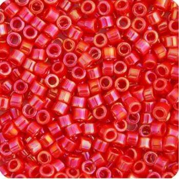 Sundaylace Creations & Bling Delica Beads Delica 11/0 RD Red Coral Opaque AB (0159v)