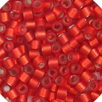 Sundaylace Creations & Bling Delica Beads Delica 11/0 RD Red Orange Semi-Matte Dyed (0683v)