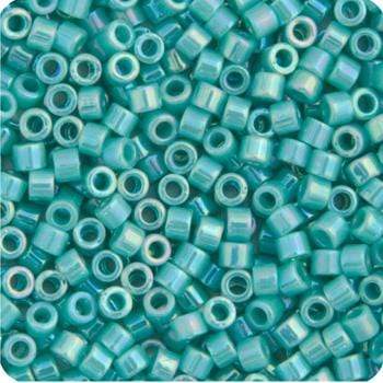 Sundaylace Creations & Bling Delica Beads Delica 11/0 RD Turquoise Opaque AB (0166v)