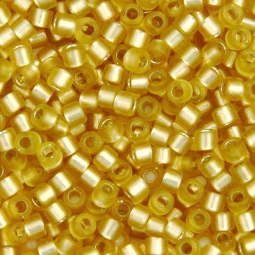 Miyuki Delica Beads Delica 11/0 RD Yellow Green Semi-Matte Dyed *Rare* (0687v)