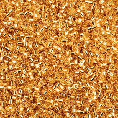 Miyuki Delica Beads Delica 11/0 Transparent Warm Gold Goldlined 3.3g (2521v)