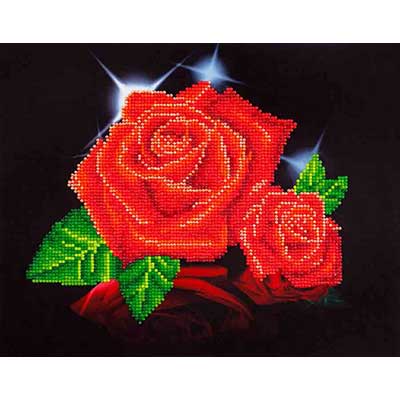 Sundaylace Creations & Bling Diamond Dotz Diamond Dotz -Red Rose Sparkle *Larger Size*