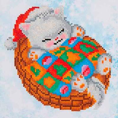 Sundaylace Creations & Bling Diamond Dotz Diamond Dotz -Snug Christmas Kitty *Larger Size*