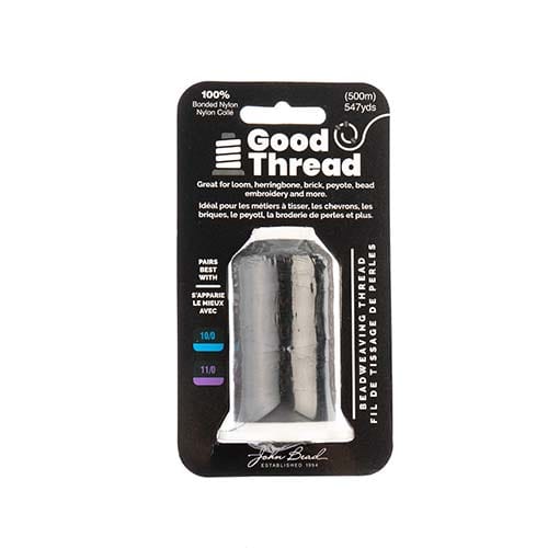 John Beads Basics Good Thread 500m Spool Black Bonded, Basic Thread