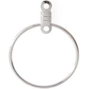 Sundaylace Creations & Bling Basics HOOP LINK ROUND 20mm- Silver Colour *10 Pairs*