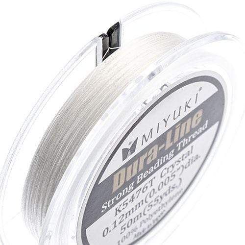 Sundaylace Creations & Bling Basics Miyuki Dura-Line Crystal Clear 0.15mm or 0.12mm, 50 meters, Strong Beading Thread