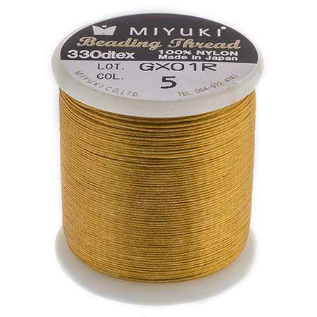 Sundaylace Creations & Bling Basics gold Miyuki Nylon Beading Thread B (50m Spool)
