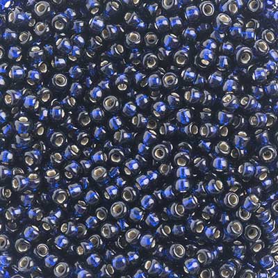 Sundaylace Creations & Bling Miyuki Seed Bead 11/0 Miyuki Seed Bead 11/0 Duracoat Navy Blue Dyed Silver Lined (4281v)