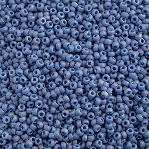 Sundaylace Creations & Bling Miyuki Seed Bead 11/0 Miyuki Seed Bead 11/0 Frosted Glazed/ Rainbow Blue Sapphire Matte AB (4704v)