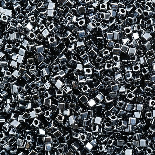 Miyuki Miyuki Square/Cube Beads Miyuki Square/Cube Beads 1.8mm Gunmetal *Metallic Grey