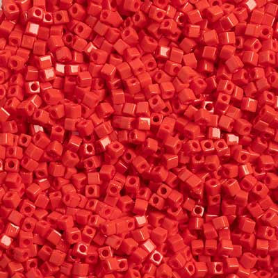 Sundaylace Creations & Bling Miyuki Square/Cube Beads Miyuki Square/Cube Beads 1.8mm- Red Opaque