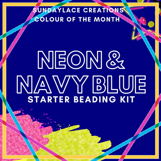 Promotional Products Neon Pink-Yellow and Navy Blue Starter Beading Starter Kits, Promotions