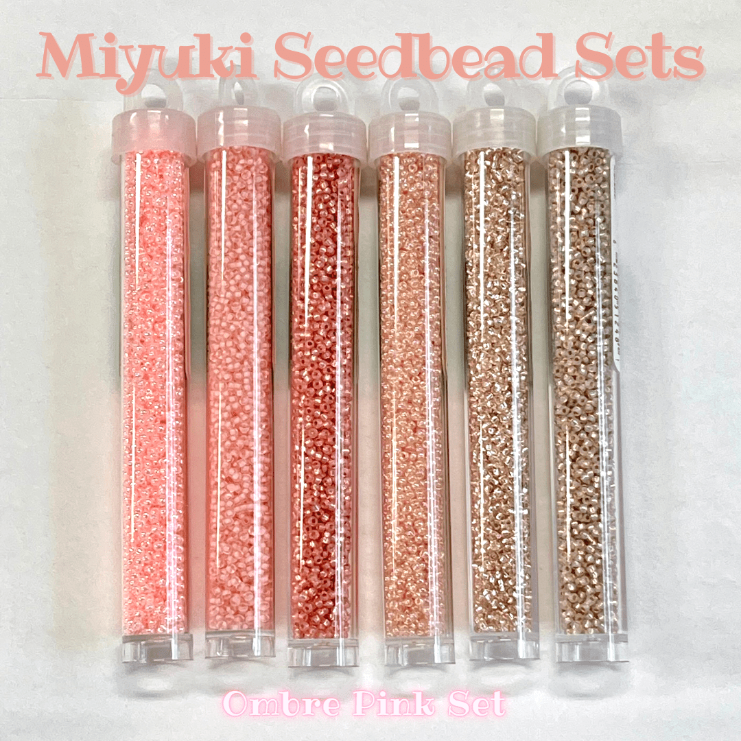 Preciosa Promotions Ombre Pink Set, 11/0 Miyuki Seed Beads, Set of 6 x 22g vials