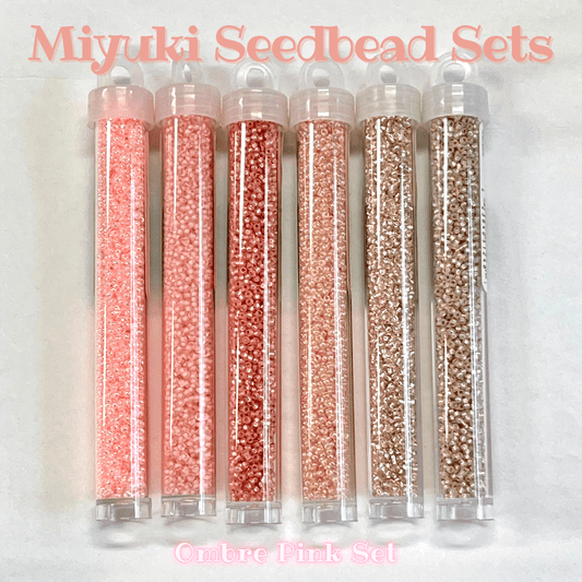 Preciosa Promotions Ombre Pink Set, 11/0 Miyuki Seed Beads, Set of 6 x 22g vials